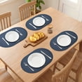 thumbnail image 3 of Unique Bargains 4pcs Faux Leather Placemats for Kitchen Dark Blue 17.7"x11.8", 3 of 6