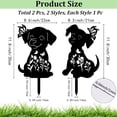 thumbnail image 2 of 2Pcs Black Dog Stake Metal Dog Garden Decor Art Dog Silhouette Statues Garden Decorative Dog Ground Insert Lawn Ornaments for Outside Outdoor Dog Lover Gifts 8.6/8.3x11.8Inch, 2 of 8