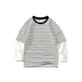 thumbnail image 2 of yocbz Boys Long Sleeve Shirts Boys Long Sleeve Shirts Girls Cotton Crewneck T-Shirts Toddler Basic Soft Tees Top for Little Big Kid White,Size for 12-13 Years, 2 of 5