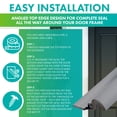 thumbnail image 2 of Gray Premium Foam 1-5/8 in. x 84 in. Gray Screw On Door Weatherstrip with Aluminum Carrier and Foam Gasket, Pack of 25, 2 of 6