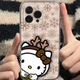 thumbnail image 1 of Merry Christmas Hello Kitty For iPhone 11 Pro Max 12 13 Pro Mini X XR XS Max 6 6S 7 8 Plus Se2 Clear Phone Case Cover, 1 of 7