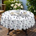 thumbnail image 4 of Pioneer Flower Floral Print Pattern Round Tablecloth 60 X 60 Inch, Wrinkle Resistant Wipeable Table Cloth for Kitchen Dining Picnic Patio Party, 4 of 6