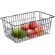 thumbnail image 4 of Cestas de alambre para congelador, juego de 6 grandes contenedores de almacenamiento de 15,4" estilo rústico, cestas para refrigerador con asas para gabinetes de cocina, despensa, oficina,, 4 of 8