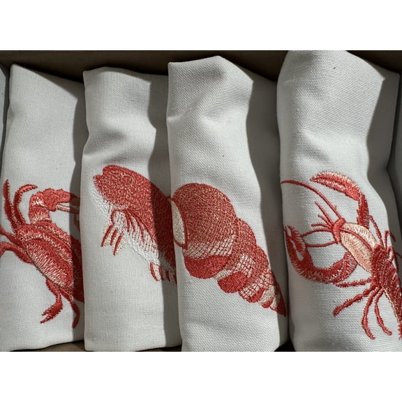 Made in Ukraine Red Sea Inspired Embroidered Napkins