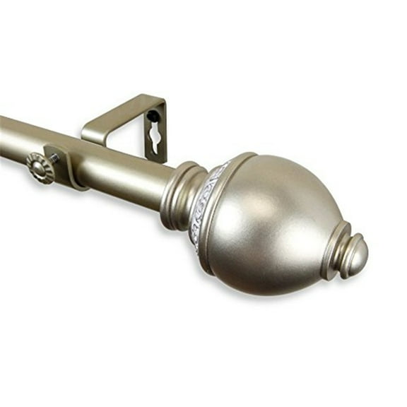 Ramona 1" Curtain Rod-Color:Light Gold,Size:48-84"