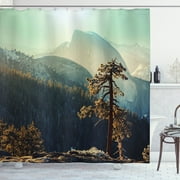 Yosemite National Park Shower Curtain - Serene Misty Morning Print for American Bathrooms