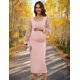 thumbnail image 3 of Floral Mesh Bishop Long Sleeve Mernity Midi Dress, Fall Mernity Bodycon Dress for Baby Shower/Photoshoot, 3 of 5