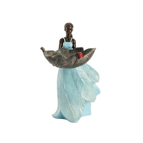 Garden Statues Humming Bird Feeder - 10 Inch Resin Outdoor Fairy Statue for Garden Decor, Decorative Patio Yard Lawn Flower Bed Figurine, Garden Gifts for Women/Gardening/Brid Lovers