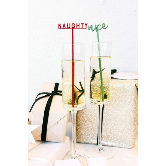 Naughty and Nice Drink Stirrers