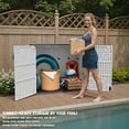 thumbnail image 4 of Patiowell 25 Cu.ft Outdoor Storage Shed with Floor, Horizontal Weatherproof Resin Cabinet for Patio, Garden Tools, Pool Supplies, White, 4 of 8