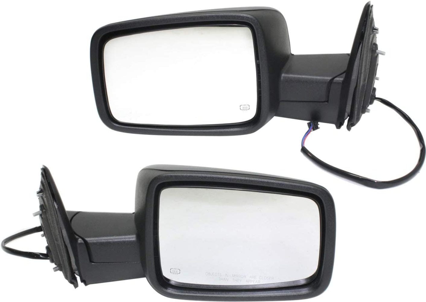 Kool Vue DG84EL Mirror for RAM 15002500 PU 1317 LH Power Man Fldg Heated Textured Black