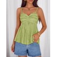 thumbnail image 5 of Wrongduck Womens V Neck Spaghetti Strap Tank Top Flowy Sleeveless Y2K Summer Going Out Cami Shirt 2026, 5 of 14