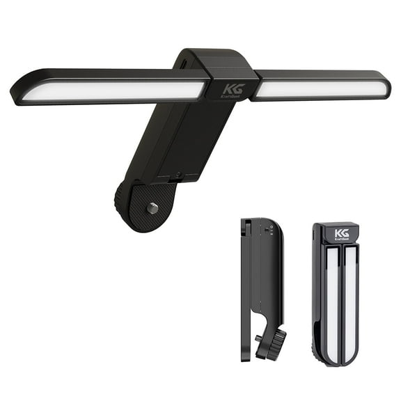 KraftGeek Music Stand Light, 2 Level of Brightness, 1/4" Screw Mount Adapter, Black