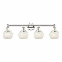Innovations Lighting - White Mouchette - 4 Light Bath Vanity In Modern