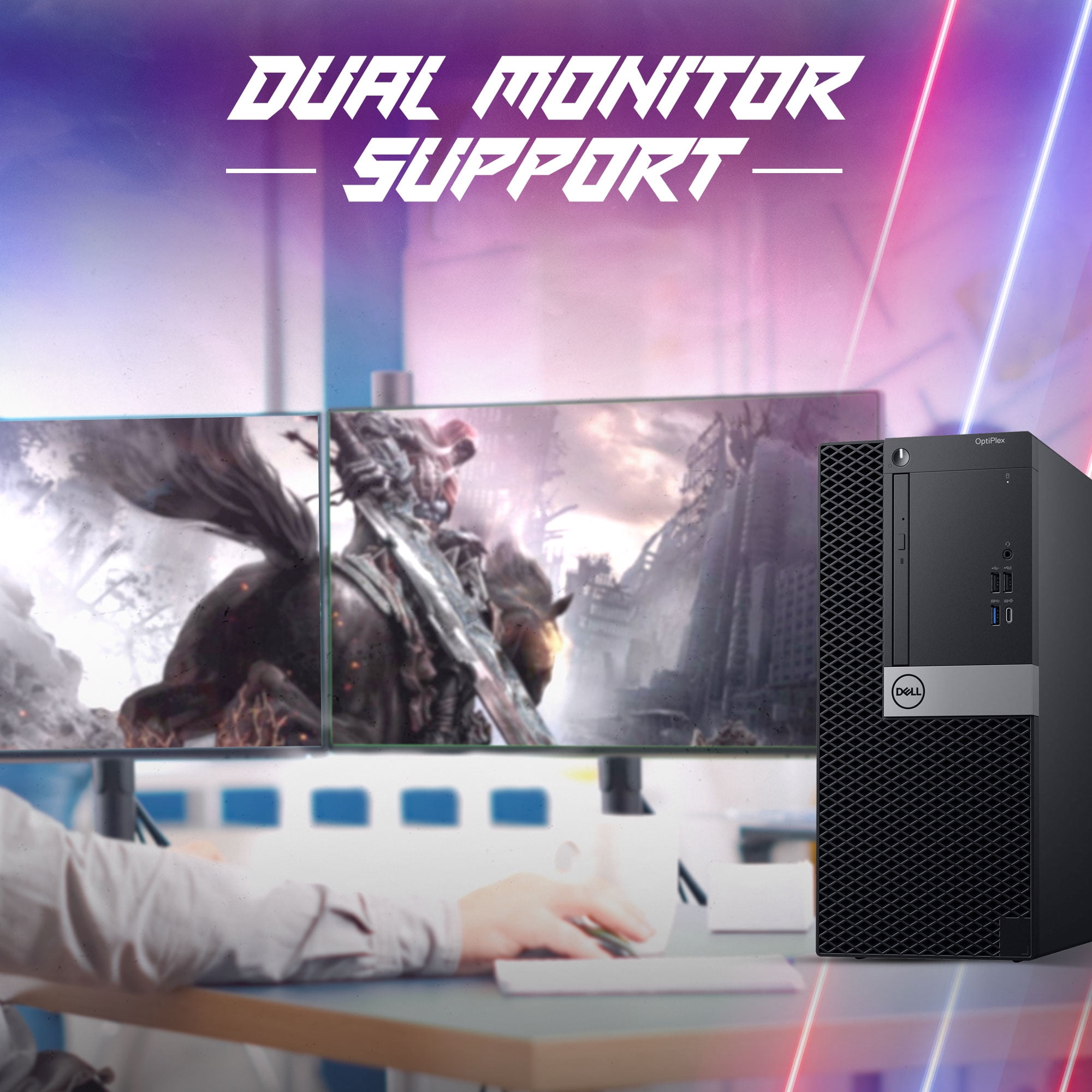 Restored Dell OptiPlex Gaming Desktop Computer Tower Intel Hexa