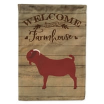 Caroline's Treasures CK6835CHF Kalahari Red Goat Welcome Flag Canvas House Size , Large, multicolor