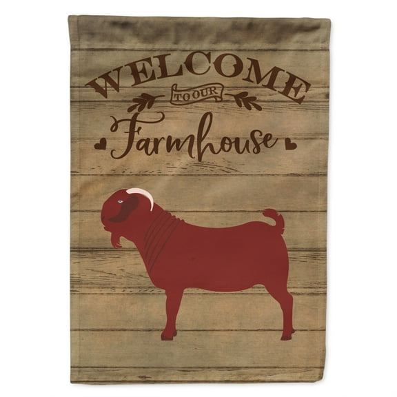 Caroline's Treasures CK6835CHF Kalahari Red Goat Welcome Flag Canvas House Size , Large, multicolor