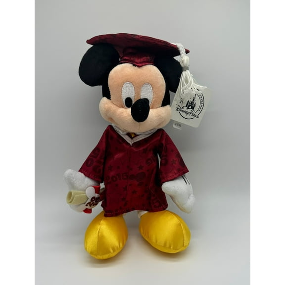 Disney Parks 2015 Mickey Graduation Plush New with Tag