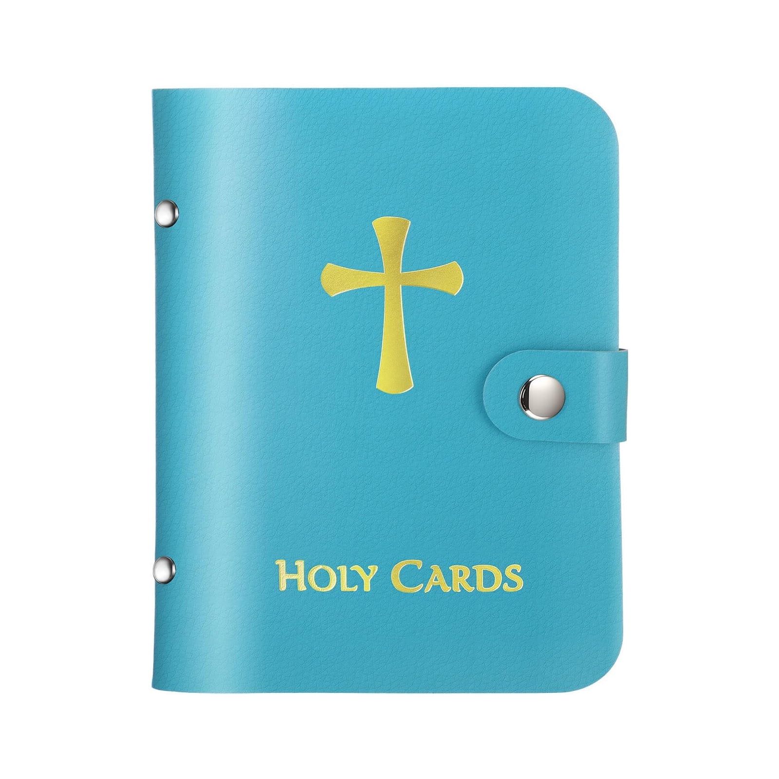 holy card binder White and Gold Leatherette Prayer  In His Name Store The white features a different design on the front for a First Communion gift with the words My Holy Card Album over a picture of a chalice and host surrounded by wheat and grapes. Prayer Card Holder,Pocket Card Leather