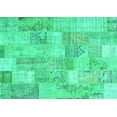 thumbnail image 1 of Ahgly Company Machine Washable Indoor Rectangle Patchwork Turquoise Blue Transitional Area Rugs, 7' x 10', 1 of 4