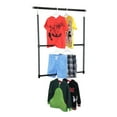 thumbnail image 4 of 2-Tier Portable Adjustable Closet Hanger Rod  Chrome, 4 of 7