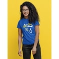 thumbnail image 2 of "Enjoy The Little Things" Science Quote, Microscope Women Royal Blue T-Shirt, Female x-Large, 2 of 4