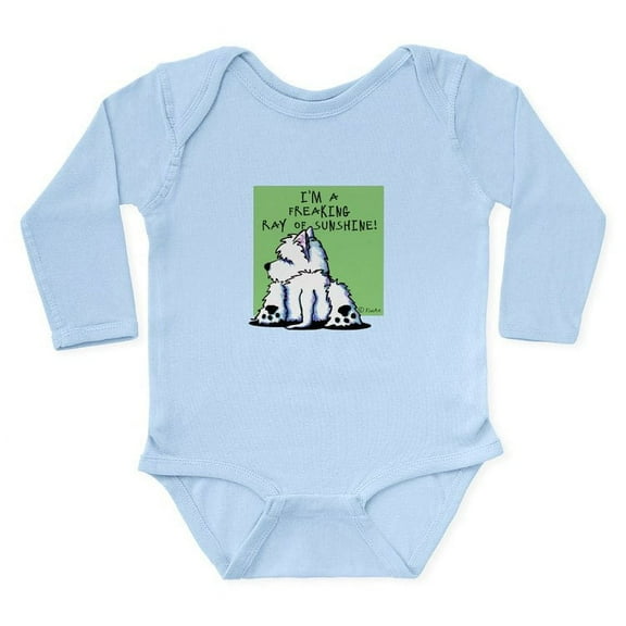 CafePress - Cool Belly Westie Long Sleeve Infant Bodysuit - Long Sleeve Cotton Baby Bodysuit