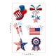 thumbnail image 3 of Decoraciones para el Día de los Caídos, decoraciones para el 4 de julio, decoraciones patrióticas, pegatinas luminosas para el Día de la Independencia, pegatinas de papel desechables temporales con ba, 3 of 6