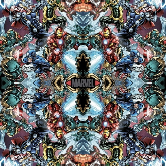 Springs Creative Marvel Avengers Strikes Digital 100% Cotton Fabric by The Yard