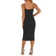 thumbnail image 3 of Vestido midi negro sin mangas con tirantes de espagueti y corte en la pierna para mujer Inspire Chic, 3 of 6