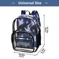 thumbnail image 4 of Large Clear PVC Backpack Heavy Duty See Through Backpack for Adults Work Travel, Navy Butterfly Printed 12L, 4 of 8