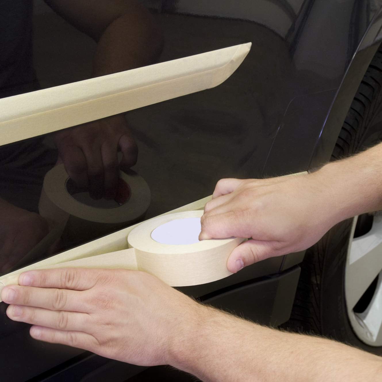 IDL Packaging 12 Rolls of 2" x 60 yards White Masking Tape for General Purpose, Natural Rubber