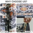 thumbnail image 4 of 8x10 Area Rugs for Living Room,Non-Slip Backing Washable Rugs,Vintage Large Area Rug,Stain Resistant Home Decor Rug, Black, 4 of 6