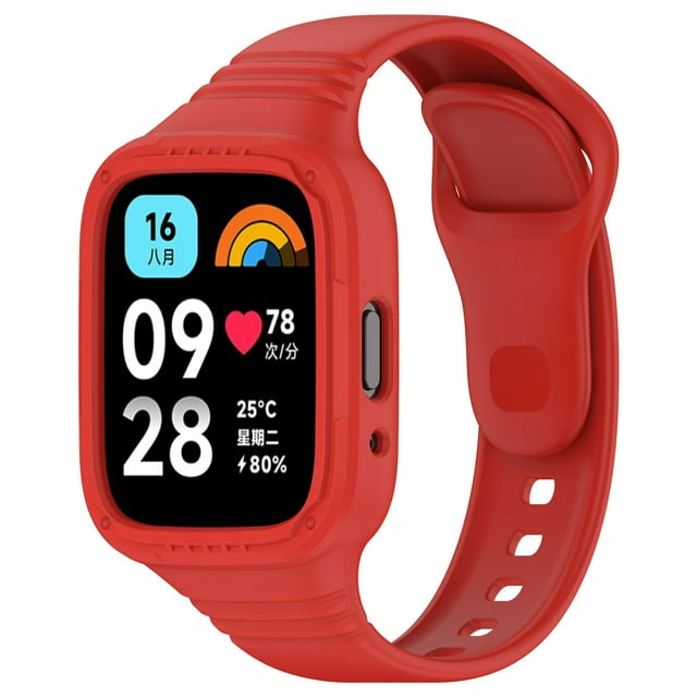 Correa de TPE de color sólido resistente al agua y a los golpes con protector integrado para Watch 3 Active