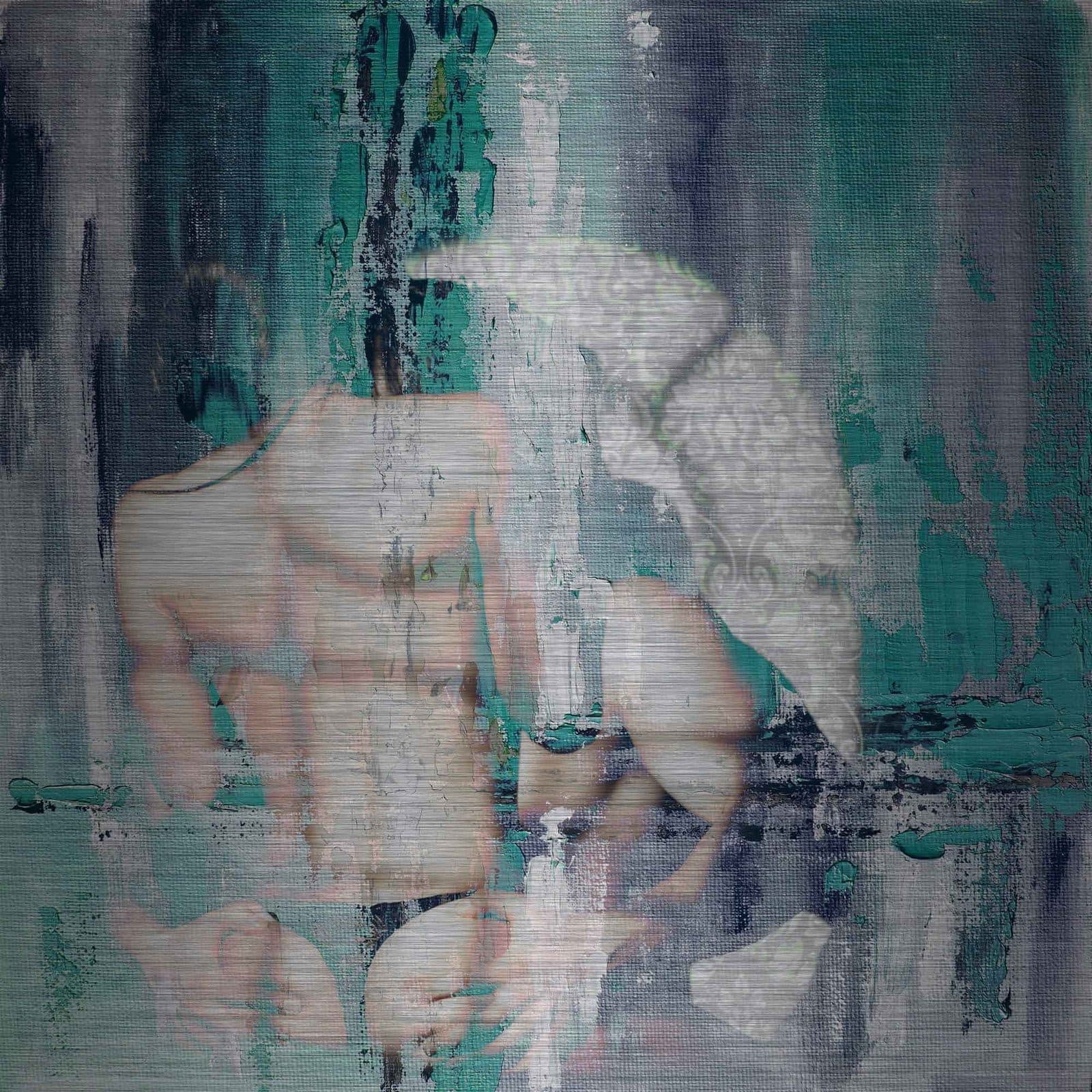 "Black Thong" Painting Print on Brushed Aluminum