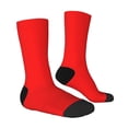 thumbnail image 2 of Goofa Red Printed Men's Crew Socks, Soft Durable Breathable Moisture-Wicking with Odor Control Cotton socks, 2 of 9