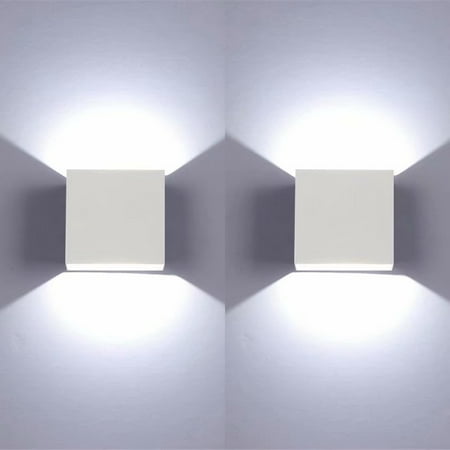 Victsing Square Led Wall Lamp Cob Aluminum 6w Night Light Sconce For Living Room Bedroom Hallway White Shell Canada - Led Wall Sconce Lighting