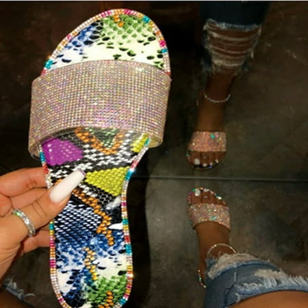 

Seasonal Savings! Slippers for Women Summer Women Open Toe Beach Sandals Roman Casual Flat Shoes Slippers Multicolor 41 SOPATENOR