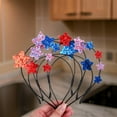 thumbnail image 6 of FENOHREFE Party Headband All Ages Glittering Powder Star Hairhoop for Adult Children July 4th Hairhoop Music Festival Props, 6 of 7