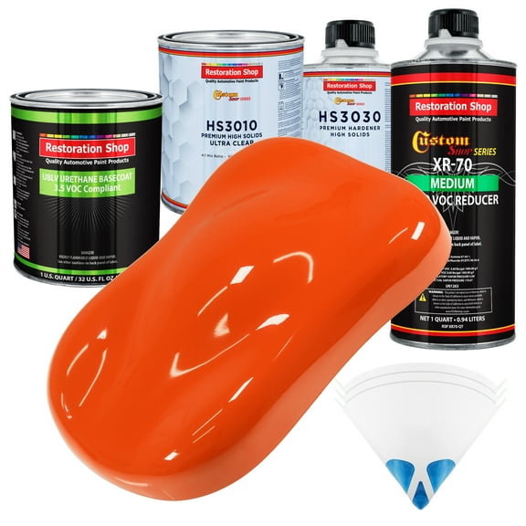 Hugger Orange Premium Quart Kit Low VOC URETHANE BASECOAT Car Auto Paint Kit