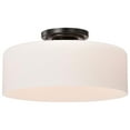 thumbnail image 2 of Nuvo Lighting Warren - 13 Inch Semi Flush Mount - Gun Metal with Satin White Glass - Gun Metal, 2 of 5
