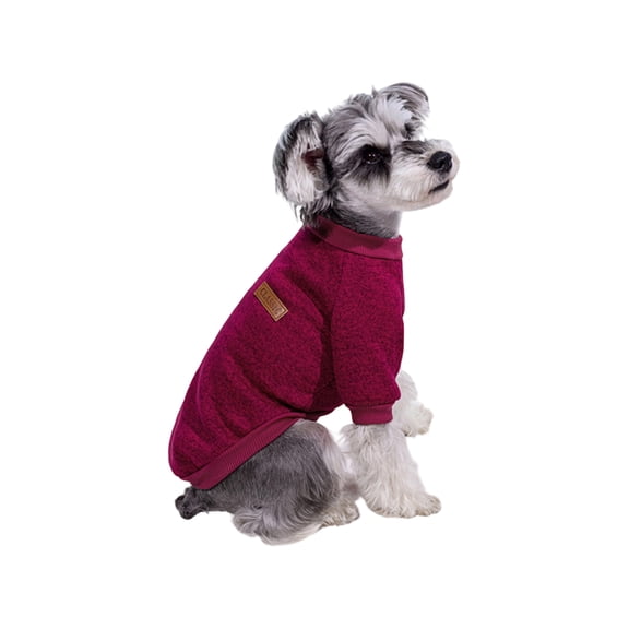 Dog Sweaters for Small Dogs, Dog Clothes Dogs Sweater Soft Puppies Clothing Winter Puppy Sweaters Warm Outfit for Dogs Wine
