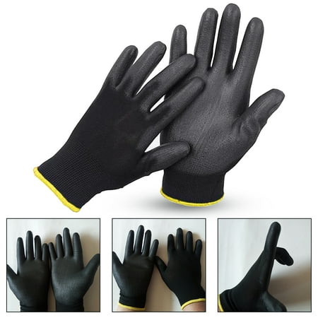 

Biplut 12Pairs/Set Working Gloves Anti-scratch Full Fingers Nylon Industrial Protective Work Gloves for Building Site
