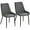 Grey, variant on HOMCOM Dining Chairs Set of 2, PU Leather Kitchen Chairs with Metal Legs