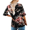 thumbnail image 5 of KISSMODA Womens 3/4 Length Sleeve Tops Summer Blouses Spring Ruffle Tunic T-Shirts Dressy Casual, 5 of 5