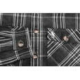 thumbnail image 3 of Men’s Flannel Button Up Plaid Cotton Blend Long Sleeve Casual Shirt (Black, S), 3 of 3