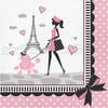 Party in Paris 2 Ply Luncheon Napkins,Pack of 18,12 packs