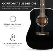 Best Choice Products 41in Full Size All-Wood Acoustic Guitar Starter Kit w/Gig Bag, E-Tuner, Pick, Strap, Rag - Black