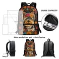 thumbnail image 3 of XYZCANDO School Backpack Set 17 Inch Book Bag Yorkshire Terrier Dog Retro Flower Print Large Capacity Primary School Bookbag 3 Pcs Laptop Backpacks Lunch Bag Pencil Case Daypack, 3 of 6
