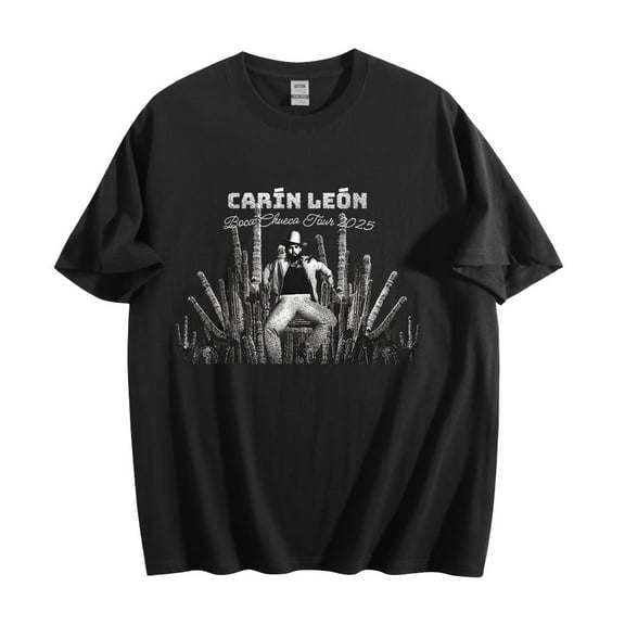 Carin Leon Boca Chueca Tour 2025 Cotton Tshirt Unisex Short Sleeve Casual Tops Tees
